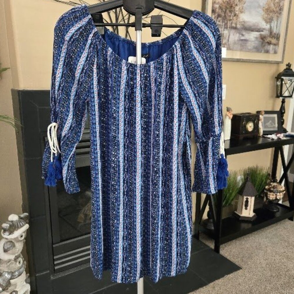 NWT As U Wish Jr dress with tassels sz medium